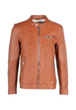 Freaky Nation, Lederjacke - cognac