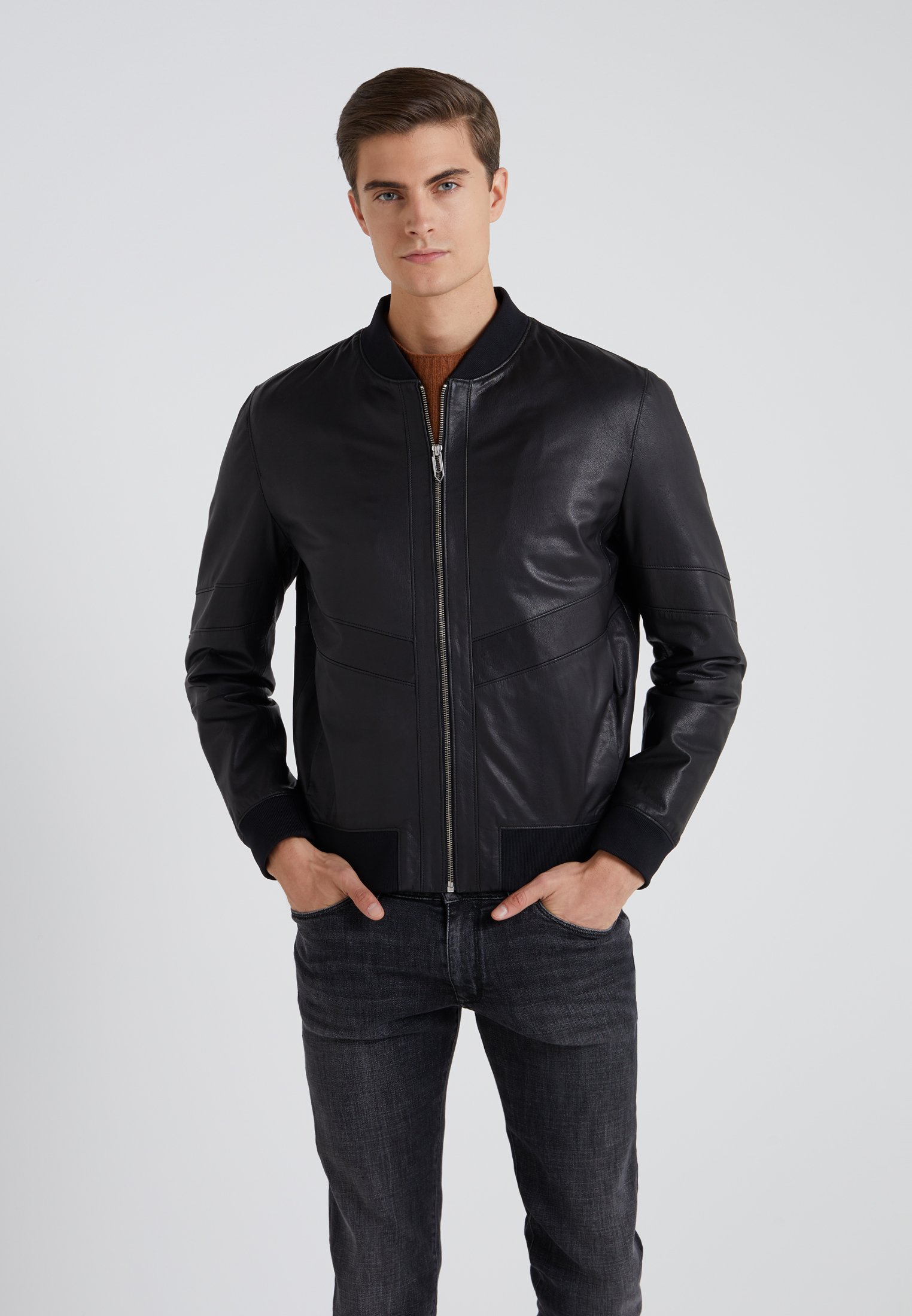 hugo boss lachlan leather jacket
