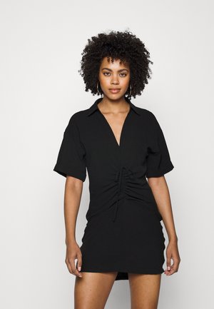 Noisy May NMELLEN ROUCHING POLO DRESS - Robe de jour - black