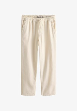 EDIT TEXTURED STRIPE - Pantalon classique - ecru white