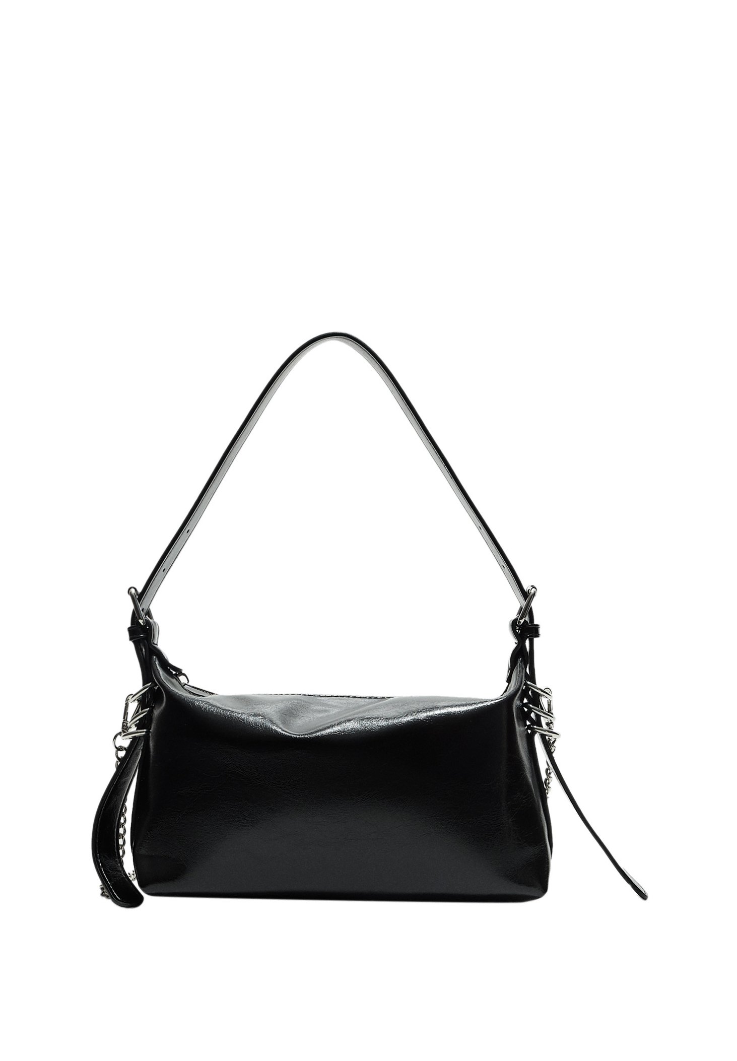 Stradivarius SHOULDER WITH STRAP DETAIL Borsa a mano black
