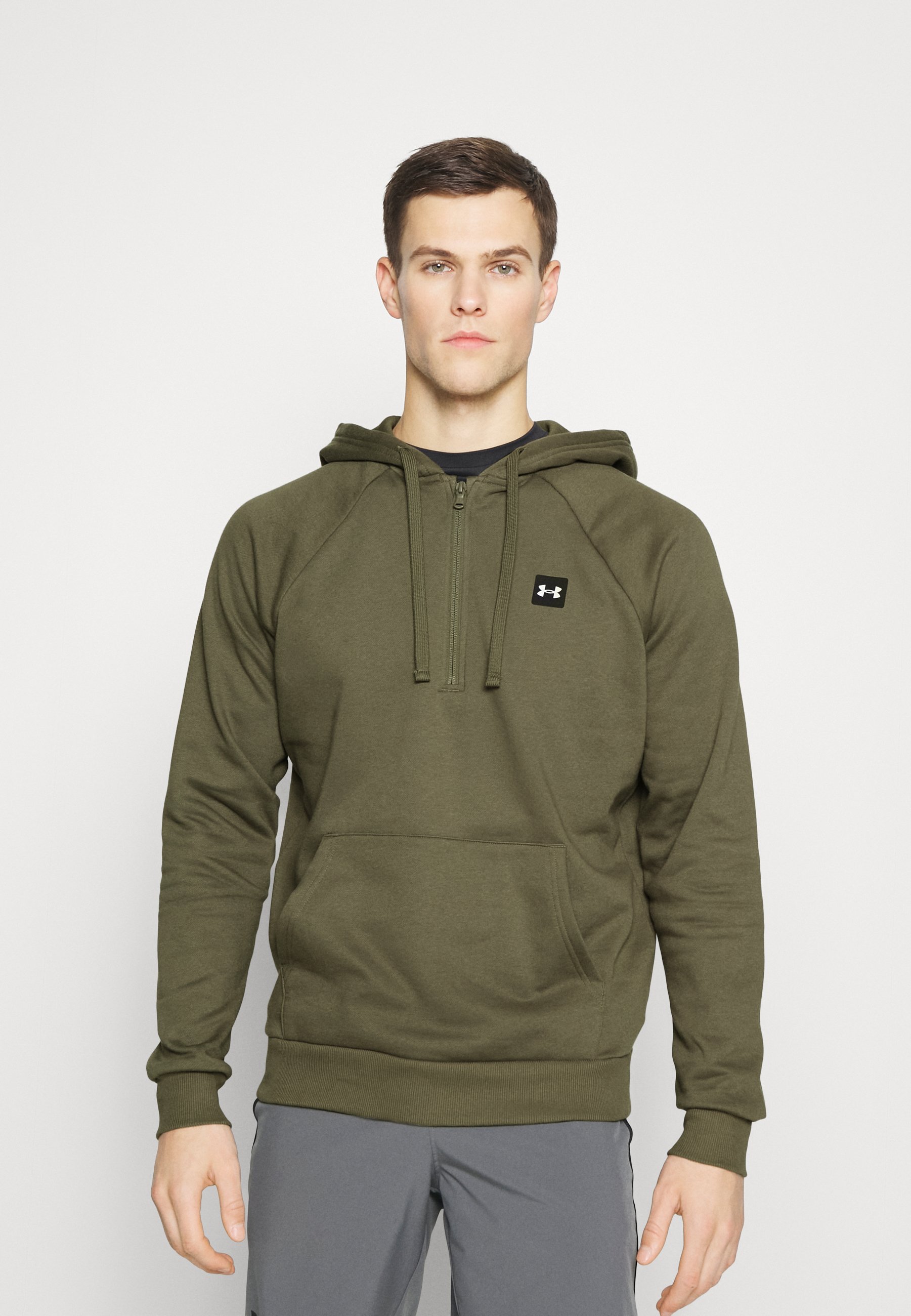 Under Armour RIVAL 1/2 ZIP - Zip-up sweatshirt - marine green/onyx  white/green - Zalando.de
