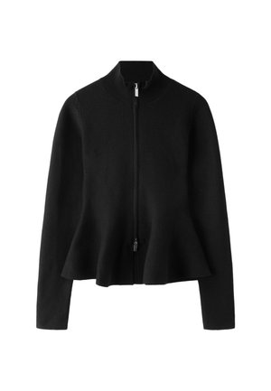 Stradivarius, PEPLUM KNIT SWEATER - Gilet - black