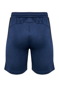 Marinblå sportshorts i ett smidigt och lätt material med svarta detaljer på sidorna. Har en elastisk midja för komfort.