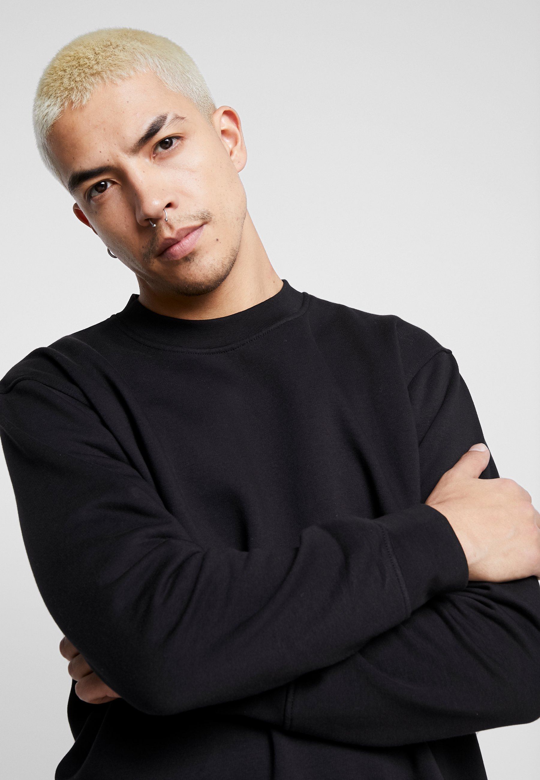 Common Kollectiv FLASH CREW NECK SWEATER Sweatshirt Common Kollectiv FLASH CREW NECK SWEATER - Sweatshirt - black
