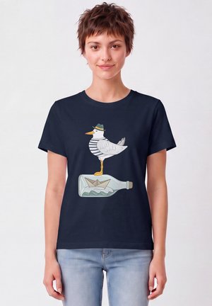 watapparel, MÖWE MIT HUT - T-shirt imprimé - french navy