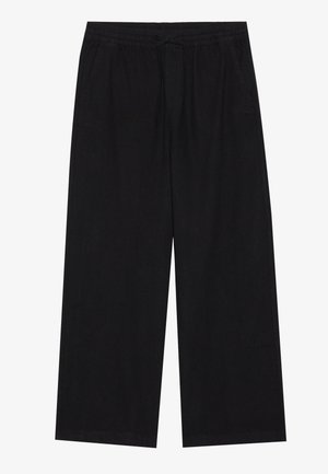 YOURTURN LINEN MIX BLEND UNISEX - Trousers - black