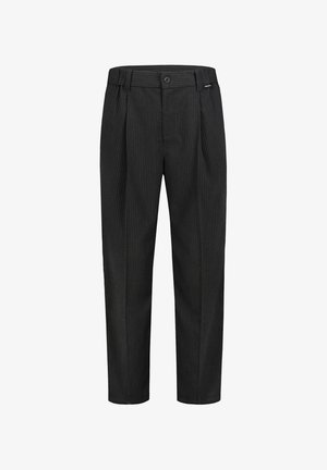 Sublevel, SUBLEVEL BUNDFALTENHOSE GEMUSTERT - Trousers - black
