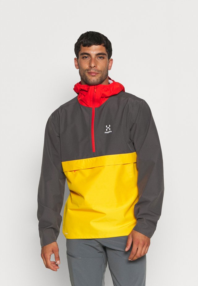 SPIRA ANORAK MEN - Windbreaker - magnetite/pumpkin yellow