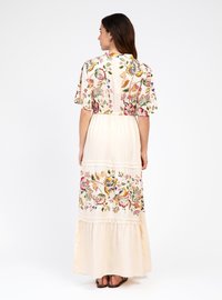 AN'GE OMAEL - Robe longue - mexica ecru