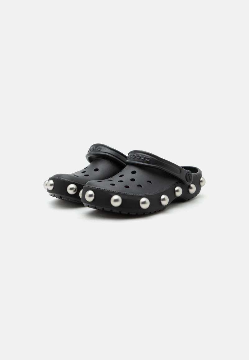 CROCS‎ Black Slip-On Clogs with Silver Spikes CROCS | Shoes | Crocs Classic Hiker Mens Slip On Clogs Size  main image 3