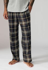 Next SHORT SLEEVE SET - REGULAR FIT - Nachtwäsche Set - brown grey check