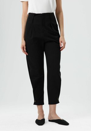 HIGH WAIST - Broek - black