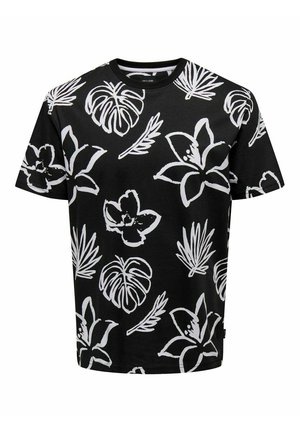 ONSADAM REG SS AOP - T-shirt print - black