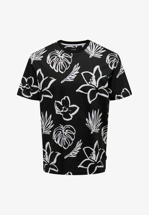 ONSADAM REG SS AOP - T-shirt print - black