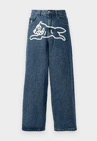 RUNNING DOG TRIPLE SCOOP - Wijde jeans - mid wash blue