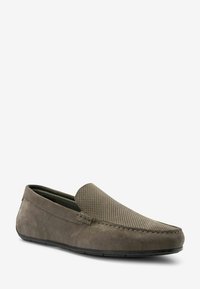 Next LEATHER DRIVER SHOES - Mokkasiner - grey