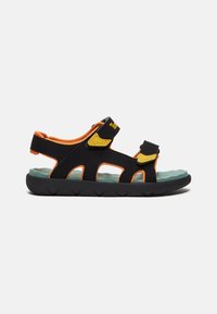 Timberland PERKINS ROW - Walking sandals - black w medium yellow