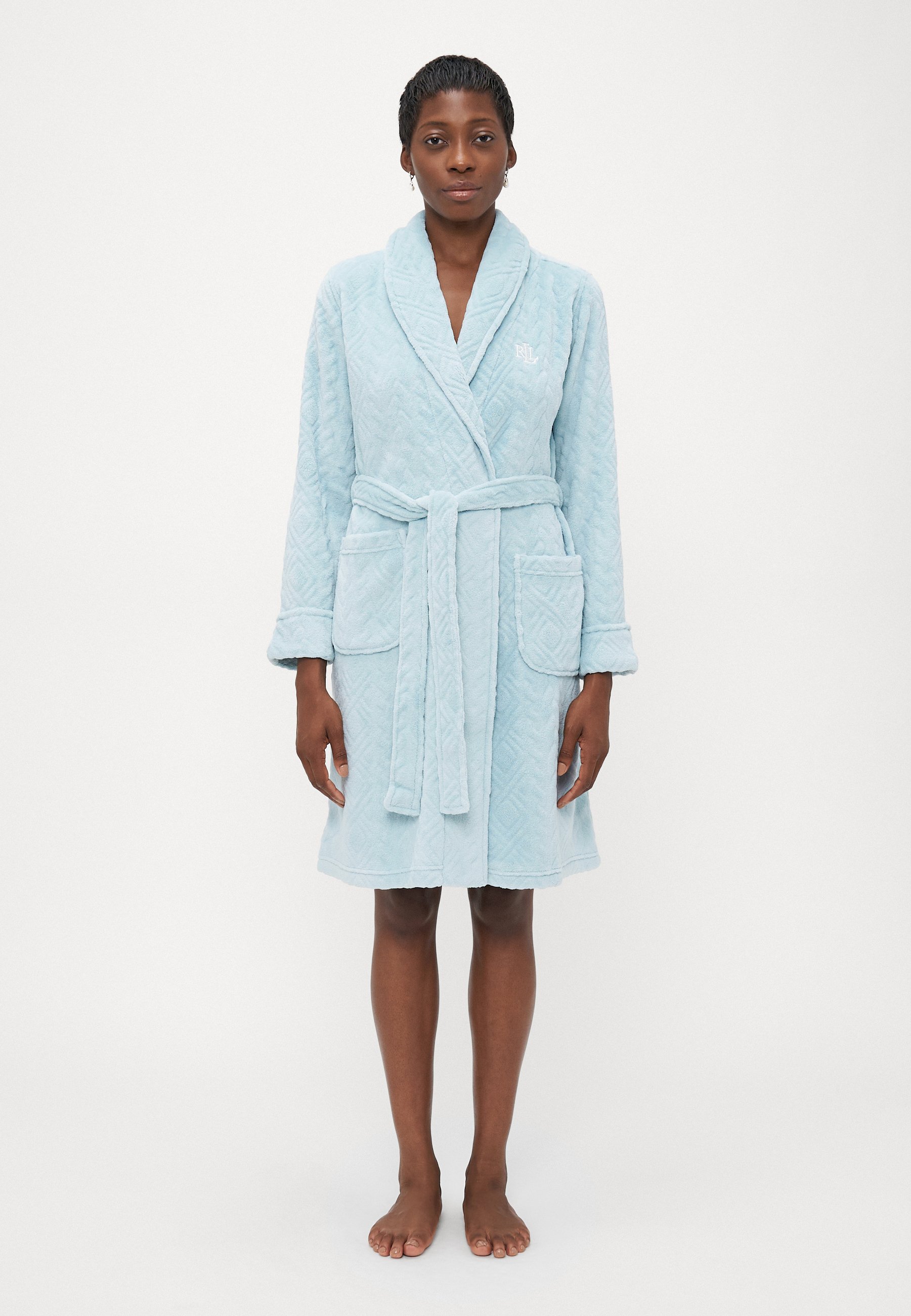 Lauren Ralph Lauren SO SOFT SHAWL COLLAR SHORT ROBE - Dressing gown - blue - Zalando.ie Lauren Ralph Lauren SO SOFT SHAWL COLLAR SHORT ROBE - Dressing gown - blue - Zalando.ie