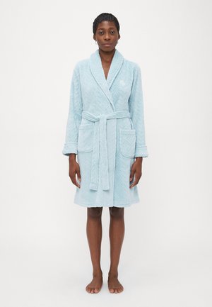 SO SOFT SHAWL COLLAR SHORT ROBE - Badekåpe - blue