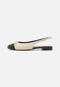 CAP TOE SLINGBACK BALLET - Sling-Ballerina - light cream/perfect black