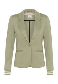 Unselected, oil green chalk stripe