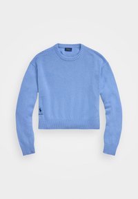 WOOL BLEND CROPPED CREWNECK JUMPER - Džemperis - new litchfield blue