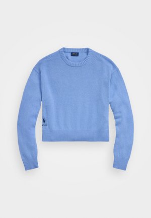 Polo Ralph Lauren WOOL BLEND CROPPED CREWNECK JUMPER - Jersey de punto - new litchfield blue