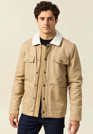 NOPF MIT PILOTENKRAGEN - Chaqueta de entretiempo - beige