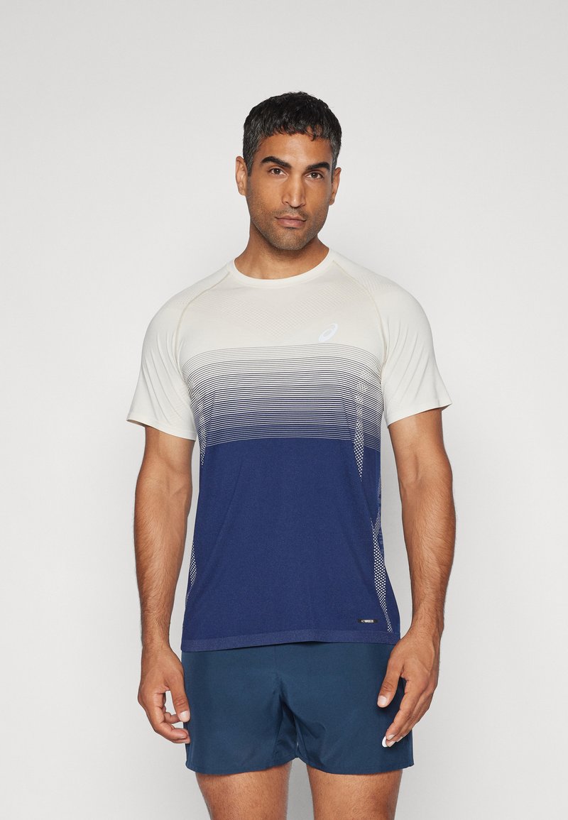 ASICS SEAMLESS TOP - T-skjorte til trening - birch/blue expanse