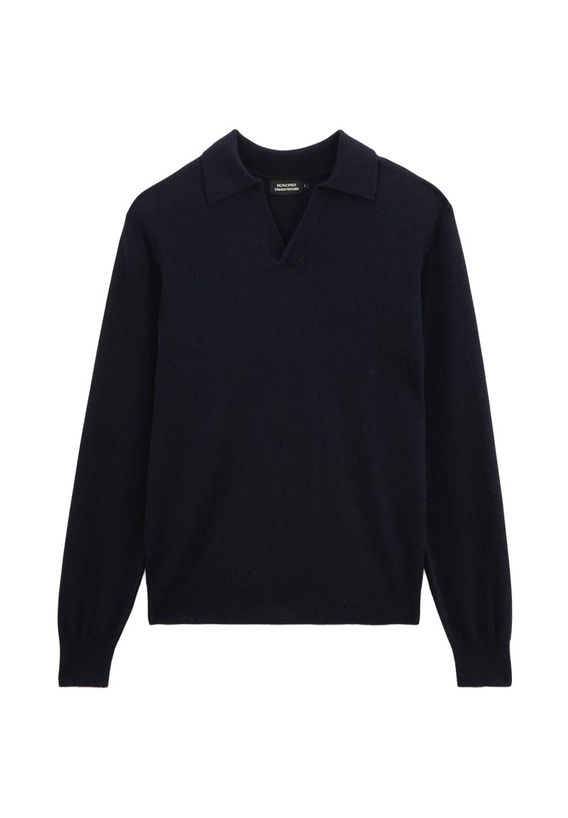 Monoprix COL V T-shirt à manches longues marine/bleu marine