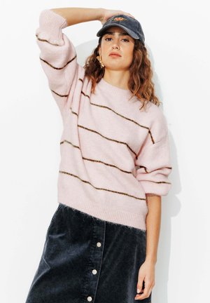 MOELLEUX - Pullover - rayé rose pâle