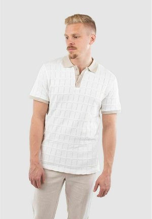ALEX CONTRAST - Polo shirt - white