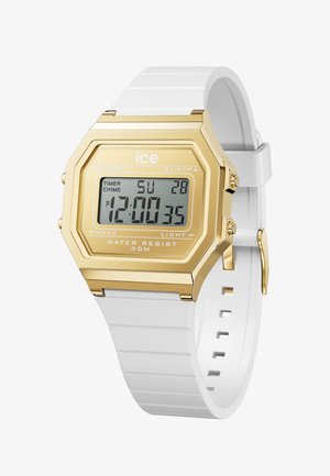 RETRO - Digitaluhr - white gold