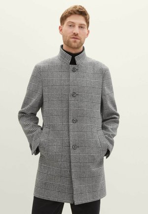 Krátký kabát - ecru black houndstooth