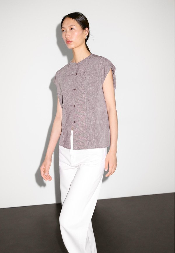 FLOWING WITH BIB DETAIL - Blouse - mauve4