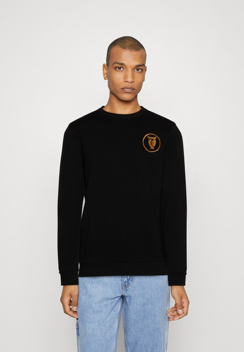 KnowledgeCotton Apparel BASIC BADGE Sweatshirt black jet/schwarz