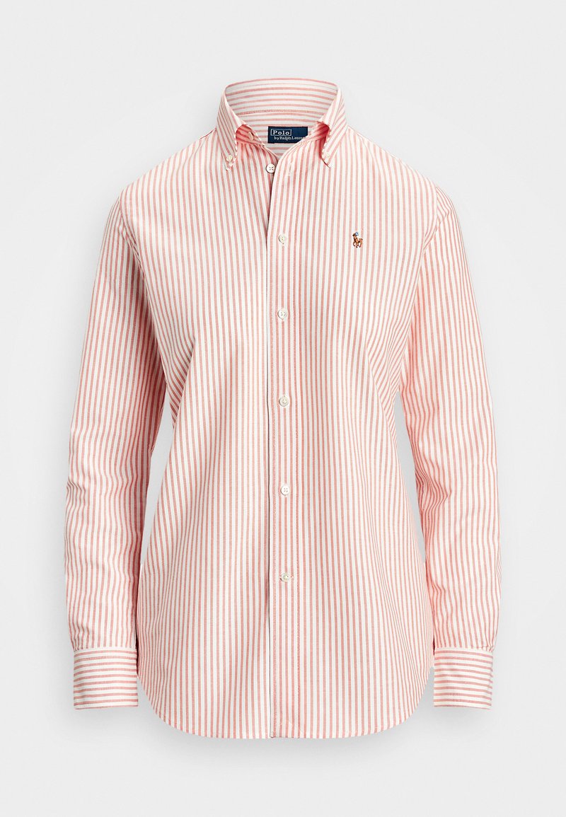 Polo Ralph Lauren STRETCH SLIM FIT STRIPED OXFORD SHIRT - Πουκαμίσα με κουμπιά - white/orange