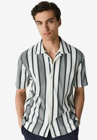 REGULAR FIT - TEXTURED STRIPE - Hemd - grey