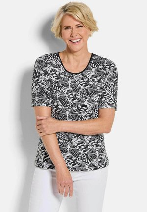 T-Shirt print - black/white patterned
