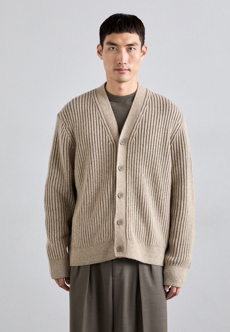 J.LINDEBERG TWIN PLATED CARDIGAN - Casaco de malha - tiger brown