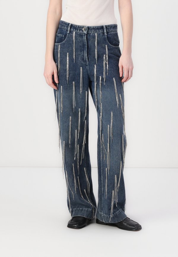 PANTALONI TROUSERS - Wide Leg - azure wash