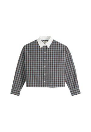 Levi's®, HARLIE LS CROP CONTRAST COLLAR ADELAIDE - Button-down blouse - adelaide plaid fallen rock - browns