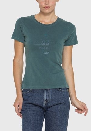 Carrera Jeans, BLUE AGE PRINT CREW TEE - T-shirt con stampa - botanical green