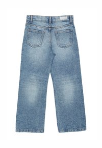 Calliope WIDE LEG RICAMI - Jean boyfriend - blu denim medio chiaro