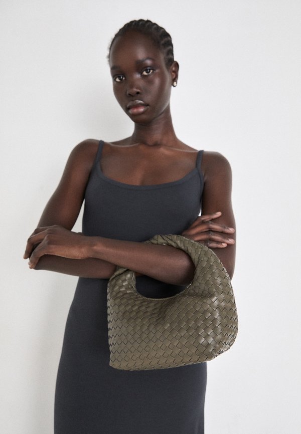 BRAIDED HANDBAG - Handbag - khaki3