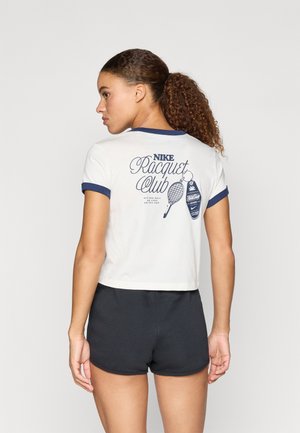TEE HERITAGE RACQUET RINGER  - T-shirt print - sail/midnight navy