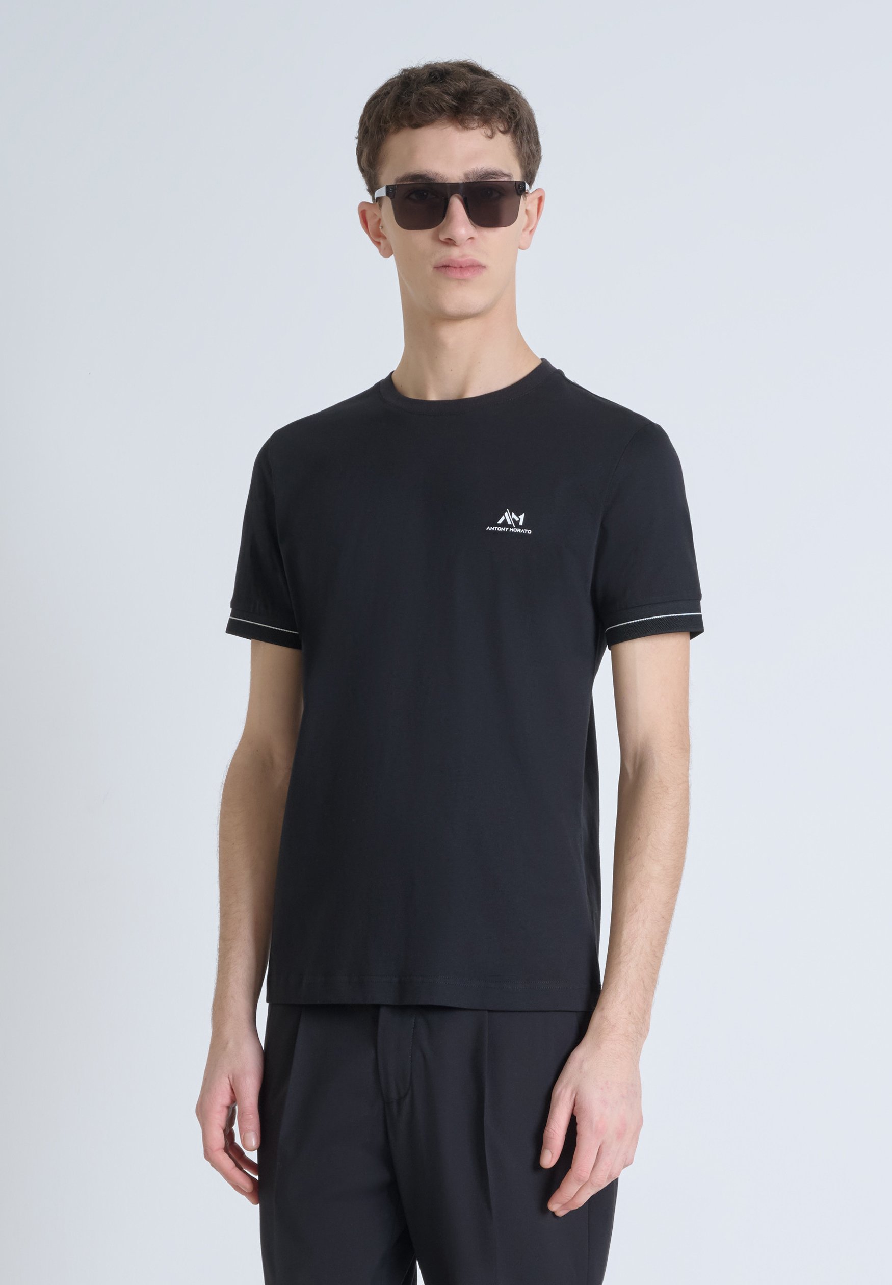 Antony Morato WITH FOAM LOGO T-shirt basique black/noir ZALANDO