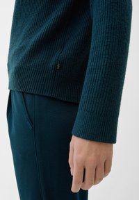 QS Stickad tröja - teal