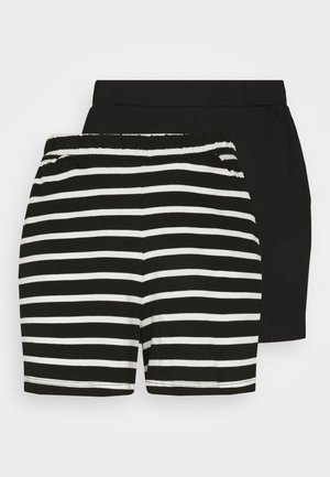 ONLMAY LIFE 2 PACK - Shorts - black/cloud dancer